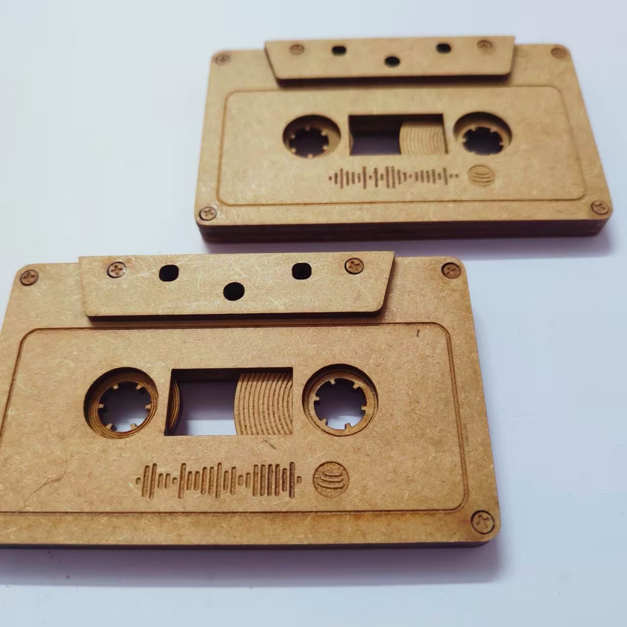 Spotify code engraved vintage casette model